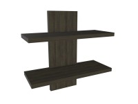 Hátfalas polc szett wenge 60 cm x 23 cm