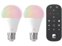 Eglo E27 LED-es izzó villanykörte alak 2 darabos készlet távirányítóval 9 W Eglo E27 LED-es izzó villanykörte alak 2 darabos készlet távirányítóval 9 W