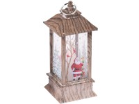 Dekor LED karácsonyi lámpás 13 cm barna négy kivitelben elemes