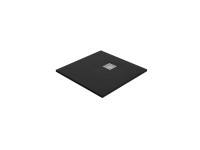 Zuhanytálca VEROSAN+ középső kifolyással szürke 80 cm x 80 cm