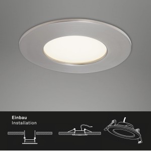 Briloner LED süllyesztett lámpa 3 részes szett, matt nikkel, kerek forma. Szerelési rajz mellékelve.
