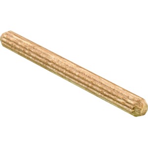Hettich fa tipli, Ø 6 mm, 60 mm hosszú, bükkfából, bordázott felület, 10 darab