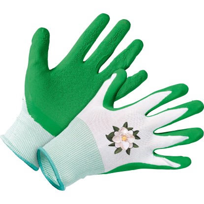 LUX-TOOLS kerti kesztyű latex zöld méret: 8