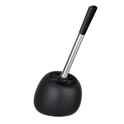 Wenko Polaris WC kefe WC kefe tartó fekete 17 cm x 34,5 cm x 14,5 cm