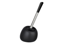 Wenko Polaris WC kefe WC kefe tartó fekete 17 cm x 34,5 cm x 14,5 cm