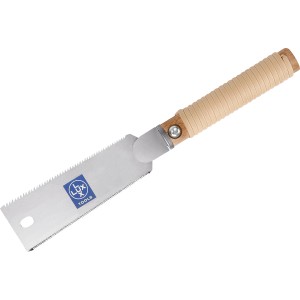 LUX Ryoba japán fűrész 155 mm finom famegmunkáláshoz bambusz nyéllel.