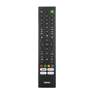 Hama univerzális távirányító Sony TV-khez, alkalmazásgombokkal a streaming szolgáltatásokhoz.