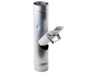 Ejtőcső-csappantyú szűrő nélkül NW 80 natúr alumínium