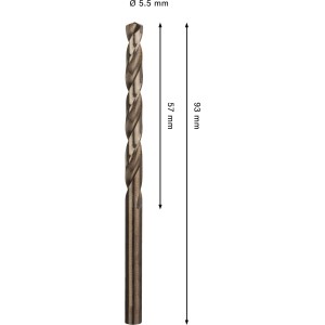 Bosch Pro Stainless Steel HSS-Co spirálfúró, Ø 5,5 mm, bronz. Fémfúró rozsdamentes acélhoz.