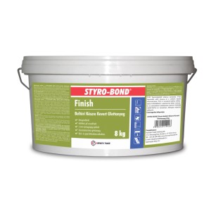 Vödör Styro-Bond Finish készre kevert glettanyag beltérre, 8 kg.