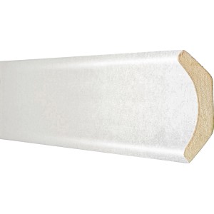 Fehér strukturált fóliás homorú léc, 22x22 mm, 2600 mm hosszú, panel tartozékokhoz.