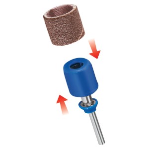 Dremel SC407 csiszolótüske csiszolószalaggal a gyors szerszámcseréhez, alkalmas miniatűr szerszámokhoz.