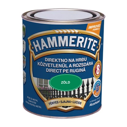 Hammerite fémfesték közvetlenül a rozsdára  fényes zöld 0,75 l