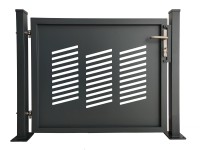 Egyszárnyú kapu Stockholm talplemezzel dübeles rögzítés 120 cm x 100 cm antracit