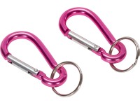 Karabinerhorog alumínium 50 mm rózsaszín 2 db