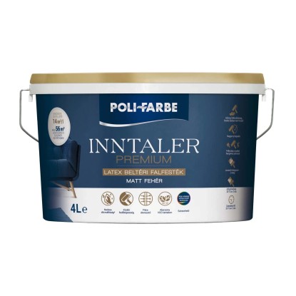 Poli-Farbe Inntaler Premium beltéri diszperziós falfesték fehér 4 l