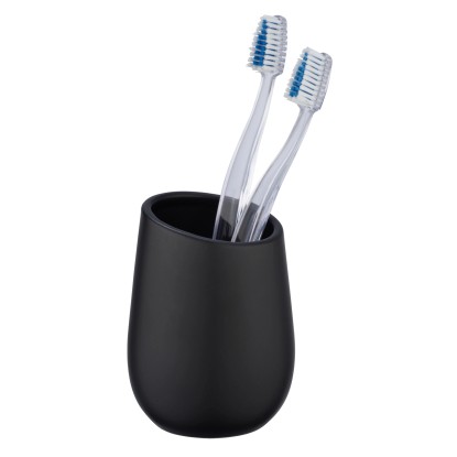 Wenko fogmosópohár Badi fekete kerámia 8 cm x 11 cm x 8 cm