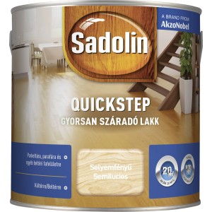 Sadolin Quickstep átlátszó lakk fához, selyemfényű, ideális parkettához és bútorokhoz.
