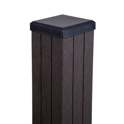 GroJa kerítéscölöp betonos rögzítéshez oszlopsapkával 7 cm x 7 cm x 240 cm