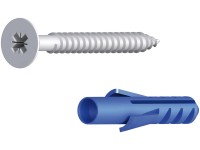 Csavar dübellel 3 mm x 30 mm horganyzott ezüst 10 darab