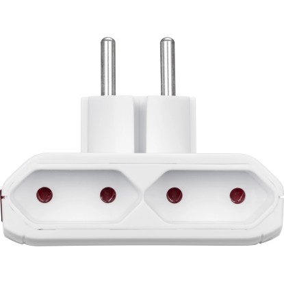 CMI Euro kettes csatlakozó adapter kapcsolóval fehér