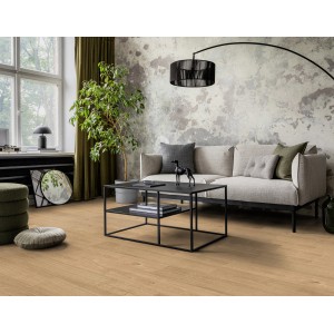 Nappali Kaindl Masterfloor Life laminált padlóval, vízálló, Eiche Versaille.