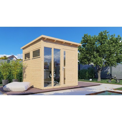 Bertilo Pentus 2 Office kerti ház 234 cm x 226 cm natúr FSC