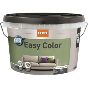 Vödör zöld OBI Easy Color beltéri falfesték, falakra alkalmas. Matt felület.