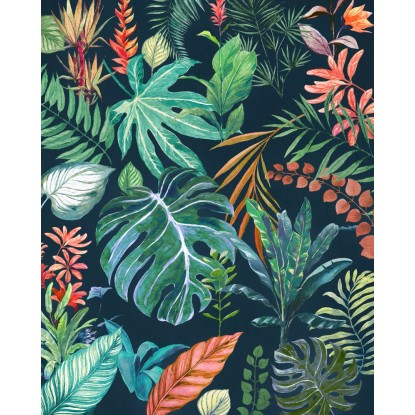 Komar Colourful Leaves fátyoltapéta 200 cm x 250 cm