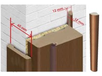 Beltéri ajtó takaróléc szett negyedkör csomós tölgy 1,2 cm x 1,8 cm x 222 cm Beltéri ajtó takaróléc szett negyedkör csomós tölgy 1,2 cm x 1,8 cm x 222 cm