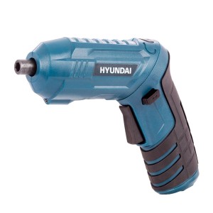 Kék Hyundai akkus csavarozó, ideális csavarozáshoz.