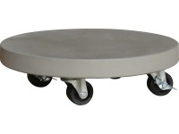 Görgős virágtartó könnyű cement natúr 27 cm átmérő x 7 cm