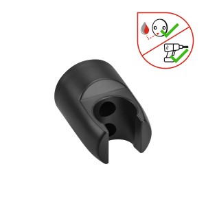Fekete baliv fali zuhanytartó (40 mm) a könnyű, fúrás nélküli felszereléshez.