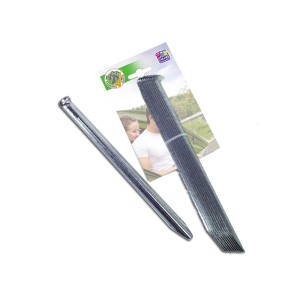 Horganyzott sátorcövek, 30 cm, 10 db-os csomag kempingezéshez és szabadtéri használatra.