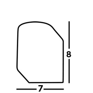 Egy kültéri fali lámpa méretvázlata, méretek cm-ben.