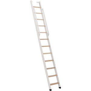Minka Strong helytakarékos lépcső, fehér bükk, 12 fok. Helytakarékos beltéri lépcső 290 cm-es emeletmagassághoz.