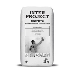 Zsák Inter Project Uniputz vakolat, készre kevert kézi vakolóhabarcs bel- és kültéri használatra, 25 kg.