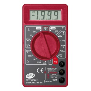 Piros digitális Basic multiméter LCD kijelzővel a pontos mérésekhez.