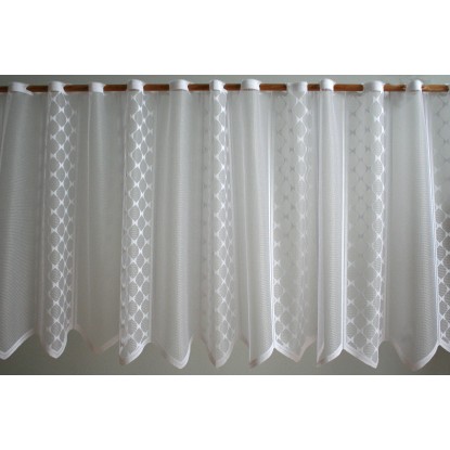 Vitrázs függöny fehér 6086 60 cm magas méteráru