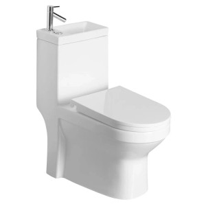 Aqualine HYGIE monoblokkos WC alsó/hátsó kifolyású, mosdóval