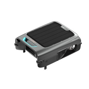 Aiper Surfer S2 fekete medence robot napelem panellel. Vezeték nélküli medencetisztító a tiszta felületekért.