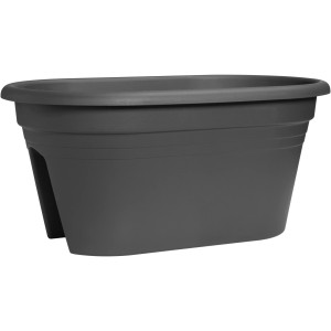 Antracit Florus Mediterran 2-Way virágláda erkélyre, 50 cm.