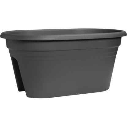 Florus Mediterran 2-Way korlátra rakható virágcserép 50 cm antracit