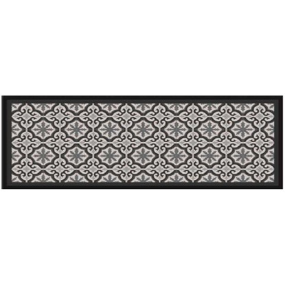 Konyhai futószőnyeg Marokkó csempe szürke csúszásmentes 50 cm x 150 cm