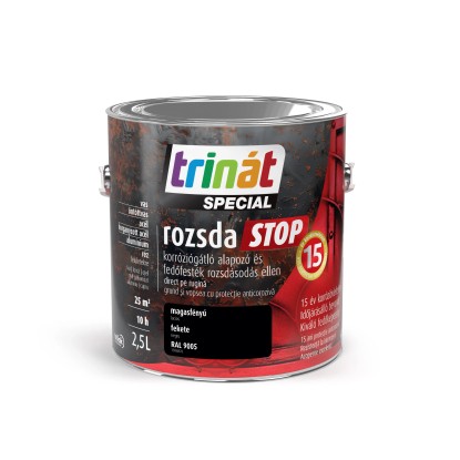 Trinát Rozsdastop  magasfényű 9005 fekete 2,5 l