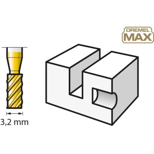 Dremel Max 194DM gravírozó maró, 3,2 mm átmérő, miniatűr szerszámokhoz.