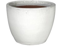 M Collections Egg Pot mázas kaspó 42 cm x 42 cm Fehér