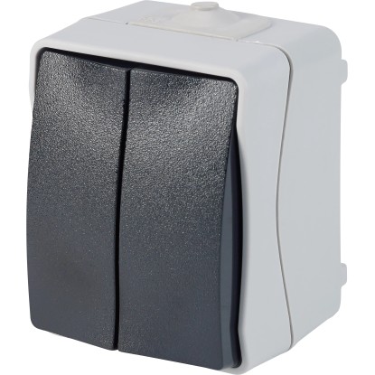 Nedves helyiségekben használható sorozatkapcsoló IP44 szürke