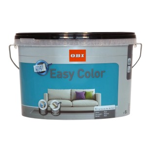 Vödör OBI Easy Color beltéri falfesték, türkiz, matt, 5 liter.