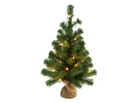 Asztali műfenyő 45 cm 20 db melegfehér LED